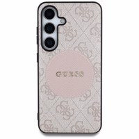 Guess 4G Round Patch Classic Logo MagSafe Ümbris jaoks Samsung Galaxy S25 Plus roosa