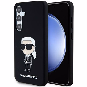 Karl Lagerfeld Silicone Ikonik ümbris jaoks Samsung Galaxy S24+ - must