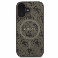 Guess 4G Ring Classic Logo MagSafe iPhone 16 Plus Ümbris - Brown