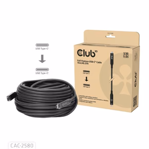 Kaabel USB-C 15m M/M CAC-2580 Club3D