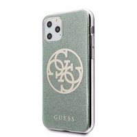 Guess GUHCN58PCUGLKA iPhone 11 Pro khaki värvi kõva ümbris 4G Circle Glitter