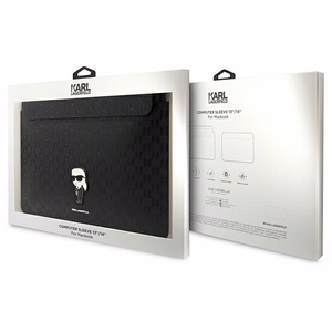 Karl Lagerfeld Saffiano Monogram Ikonik ümbris jaoks a 14" laptop - must