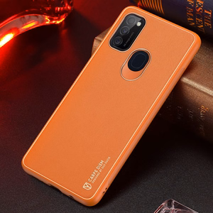 Dux Ducis Yolo elegantne pehme TPU-st ja PU nahast valmistatud ümbris Samsung Galaxy M30s oranžile mudelile