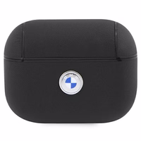 BMW BMAP2SSLBK AirPods Pro 2 (2022/2023) cover must/must Geniune Leather hõbedane Logo