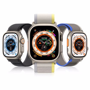 DUX DUCIS strap YJ nylon jaoks Apple Watch 42 / 44 / 45 / 49 mm must hall