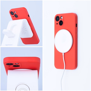 SILICONE MAG COVER Ümbris compatible with MagSafe jaoks IPHONE 17 punane