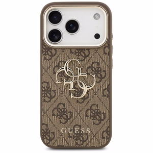 GUESS GUE005483 (PU W/ Big 4G Classic Logo) kaitseümbris seadmele iPhone 18 Pro / 17 Pro, värv: pruun ja kuldne