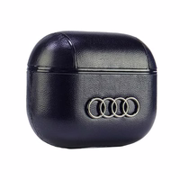 Audi Leather Big Logo Ümbris jaoks AirPods 3 - must