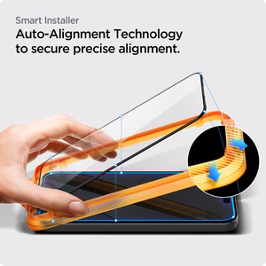 Spigen ALM Glass FC Karastatud klaas jaoks iPhone 15 Pro - must 2 pcs.
