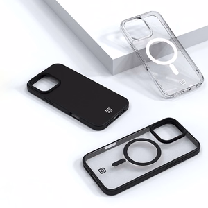 Incipio Velocity MagSafe'i toega ümbris mudelile iPhone 16 Pro Max, läbipaistev musta servaga