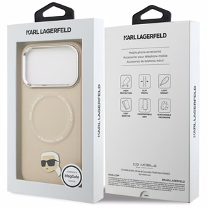 Karl Lagerfeld Karl Pin MagSafe Ümbris jaoks iPhone 17 Pro Max - Beige