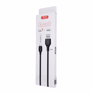 XO NB103 USB–micro-USB kaabel, 1,0 m, 2,1 A, valge