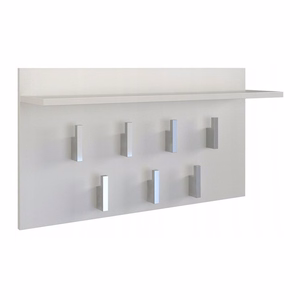 Top E Shop Hanger 2F – seinale kinnitatav riidenagi, mattvalge