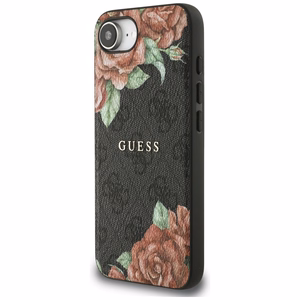 Guess 4G Flowers Print MagSafe ümbris jaoks iPhone 16e - must