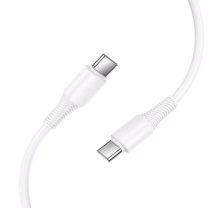 Kaabel USB C to USB C Hoco 3A 60W 1 m X120 valge