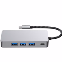 Tech-Protect HB05 HUB 9in1 USB-C + USB2.0 + USB3.0 + HDMI 4K 60HZ + SD / TF + PD100W + RJ45 adapter - hall