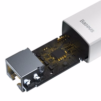 Baseus Adapter Lite seeria - USB to RJ45 - 1000 Mbps (WKQX000102) valge