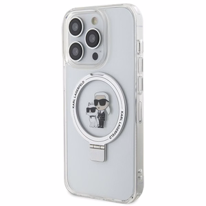 Karl Lagerfeld KLHMP15XHMRSKCH iPhone 15 Pro Max 6.7" valge/valge hardcase Ring Stand Karl&Choupette MagSafe