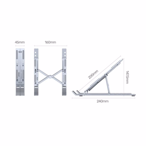 UNITEK OT155SL laptop stand hõbedane