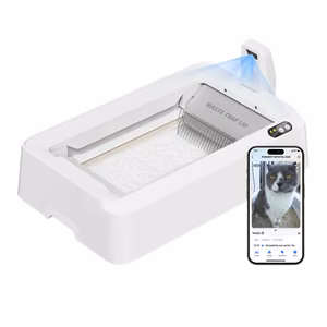 PETKIT Purobot Crystal Duo with Camera Self-Cleaning Cat Litter Box White