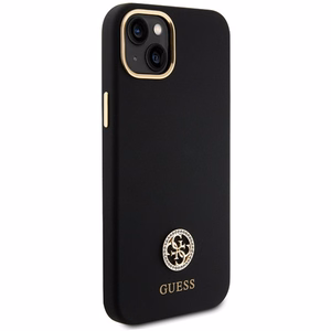Guess Silicone Logo Strass 4G Ümbris jaoks iPhone 15 Plus / 14 Plus 6.7" - must