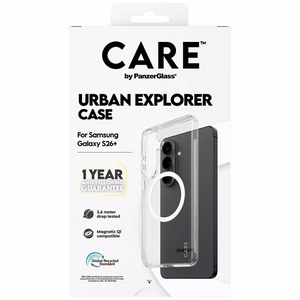CARE by PanzerGlass Urban Explorer läbipaistev ümbris w. valge Qi Samsung Galaxy S26+ - läbipaistev