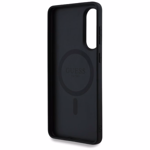 Guess 4G Ring Classic Logo MagSafe Ümbris jaoks Samsung Galaxy S25 Edge - Must