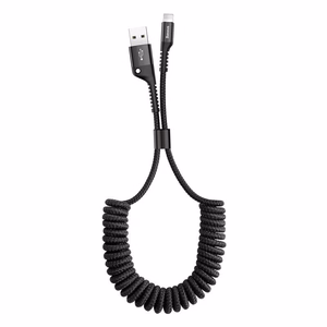 Baseus пружинный кабель Lightning 1 м 2A (чёрный)