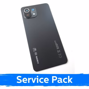 Back Cover Compatible With Xiaomi Mi 11 Lite 4G (Lite 5G / Lite 5G NE) / Truffle Black / (Service Pack)