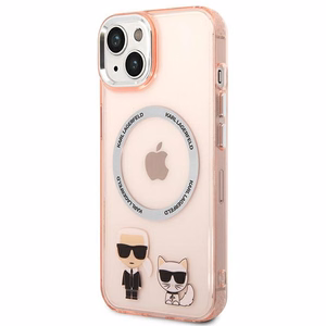 Karl Lagerfeld KLHMP14MHKCP iPhone 14 Plus 6.7 "hardcase roosa / roosa Karl & Choupette Aluminum Magsafe