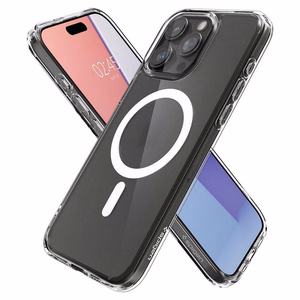 SPIGEN ümbris ULTRA HYBRID MAG compatible with MagSafe jaoks IPHONE 16 Pro frost clear