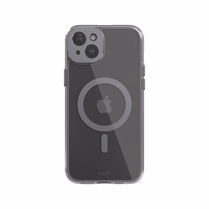 Moshi iGlaze MagSafe ümbris seadmele iPhone 15 Plus, läbipaistev Meteorite Gray detailidega