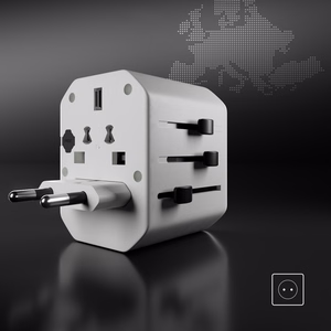 SBS TEADAPTUSBTCUNI USB-C USB-A Universal Travel Adapter - Valge