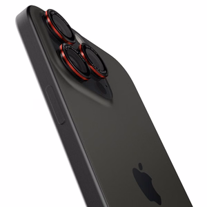 Spigen Optik Pro L-Series Glas.tR EZ Fit Tempered Glass for iPhone 14 Pro / Pro Max / 15 Pro / Pro Max / 16 Pro / 16 Pro Max / 17 Pro / 17 Pro Max - Black with Red Edge