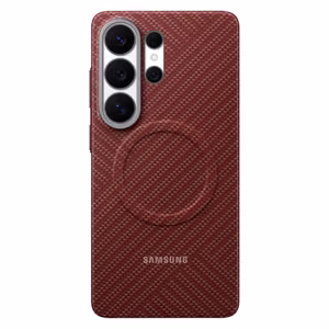 Чехол Samsung Carbon Magnet для Samsung Galaxy S26 Ultra совместимый с MagSafe красный