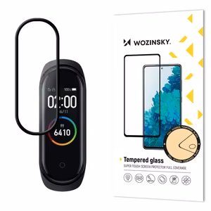Ekraanikaitseklaas "Wozinsky 5D Full Glue" Mi Band 4/Mi Band 3 must