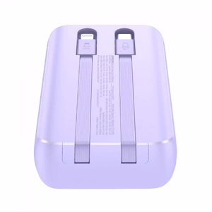 Akupank Joyroom JR-PBC07 violetne 20000mAh 30W (PD / QC3.0) + integreeritud Type-C / Lightning kaablid