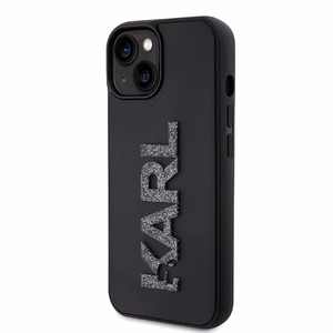 KARL LAGERFELD ümbris jaoks IPHONE 15 KLHCP15S3DMBKCK (3D Logo Glitter) must