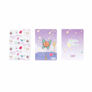 BT21 SHOOKY A6 märkmike komplekt, 3 tk