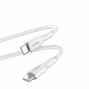 Кабель Puro Soft USB-C–USB-C, 1.5 m, 60 W, белый
