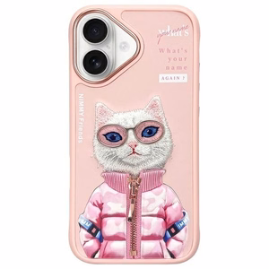 Nimmy Cool&Cute 2.0 Cat Ümbris jaoks iPhone 16 - Roosa