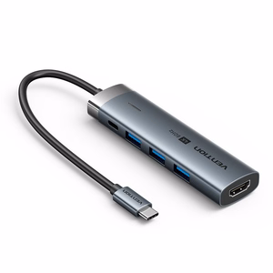Vention 5-in-1 USB-C jaotur 100W PD 5Gbps 4K@60Hz