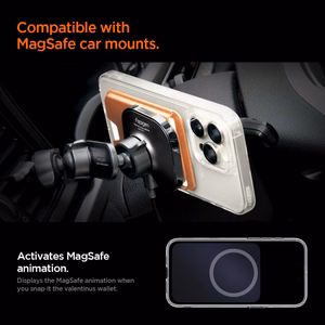 Spigen Valentinus MagFit+ MagSafe magnetiline telefoni kaarditasku – oranž