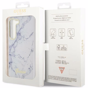 Guess GUHCS23MPCUMAH S23+ S916 белый/белый жёсткий чехол Marble
