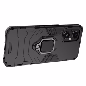 Ring Armor kõva hübriidkate + magnetiline hoidja OnePlus Nord N20 5G jaoks must