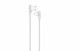 CABLE MX CORNER FAST CHARGE LIGHTNING 2.4A/1M, WHITE ANGULAR
