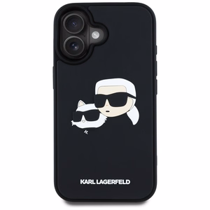 Karl Lagerfeld HC 3D Rubber Double Heads iPhone 16 Ümbris - must