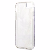 Guess Flower Liquid Glitter ümbris iPhone SE 2022 / SE 2020 / 7 / 8 jaoks - lilla