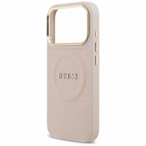 GUESS ümbris jaoks IPHONE 17 Pro compatible with MagSafe GUHMP17LPSAMSECP (PU W/ Peony Hot Stamp) roosa