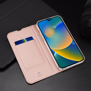 Dux Ducis Skin Pro holsteri kate flip cover iPhone 14 Pro sinine